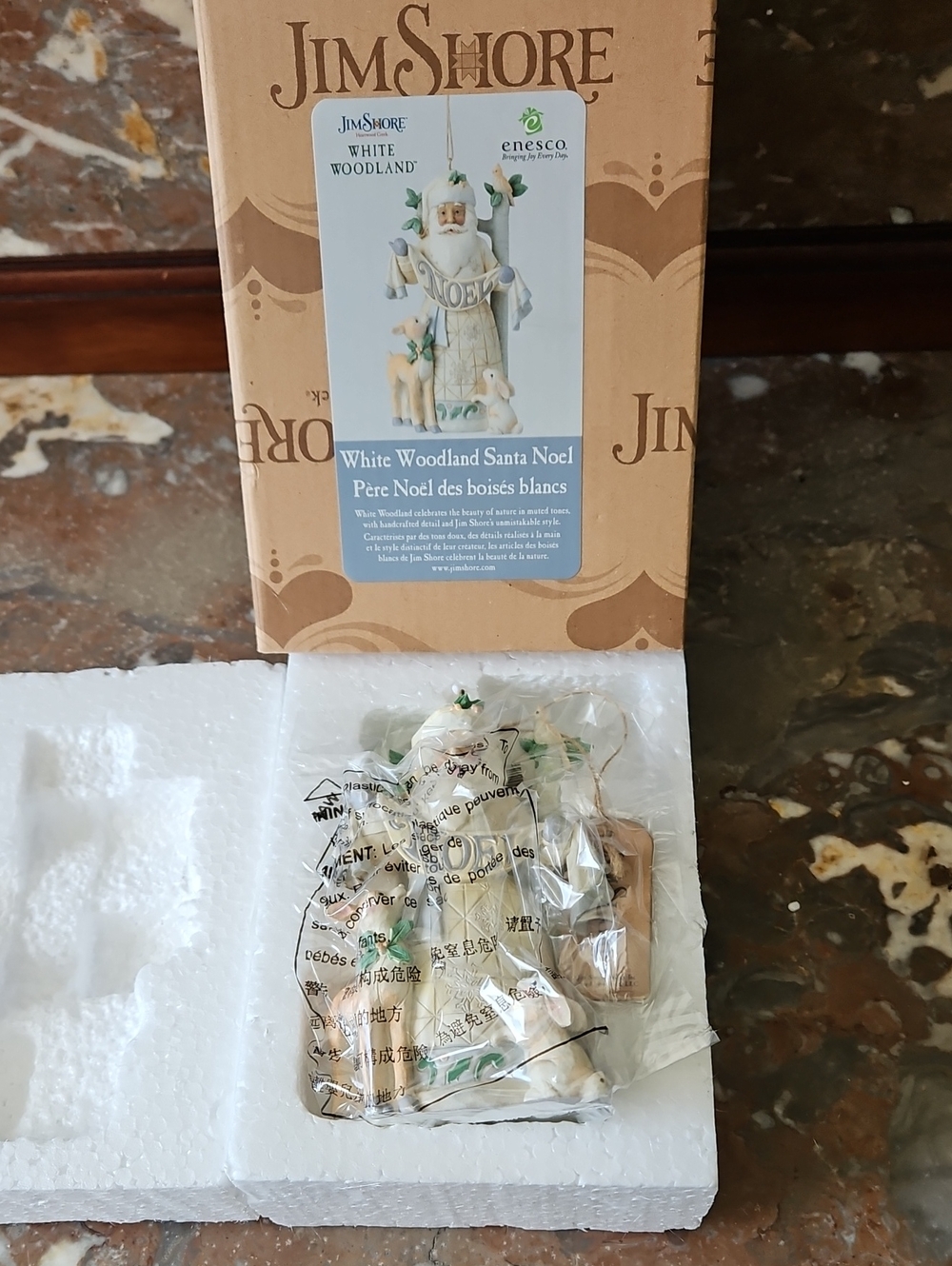 NWT 2022 Jim Shore White Woodland Santa Noel